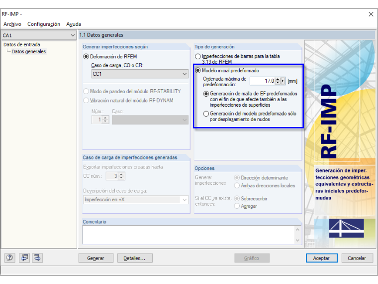 Configuración en el módulo RF-IMP