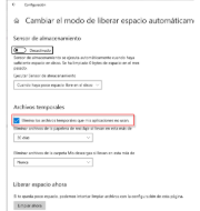 Desactivar la eliminación de archivos temporales no utilizados