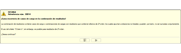 Advertencia de RFEM