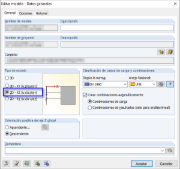 Cuadro de diálogo con datos generales del modelo y configuración del tipo de modelo