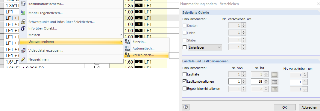 Cambio de numeración de combinaciones