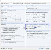 Método de barra equivalente y método general (predeterminado)