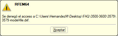 Mensaje "Acceso denegado"
