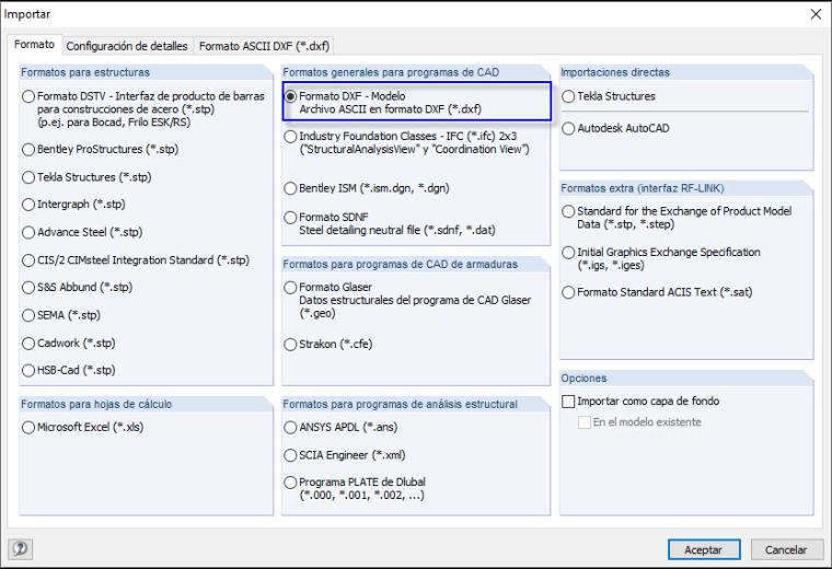 Importar DXF