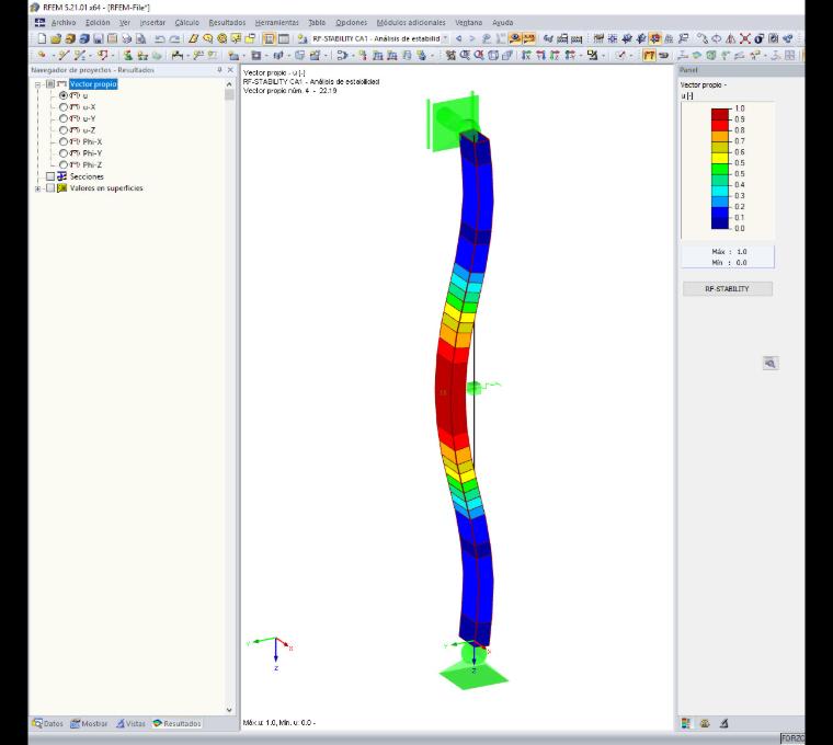 Forma del modo determinada con RF-STABILITY