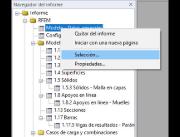 Abrir la selección del informe a través del menú contextual