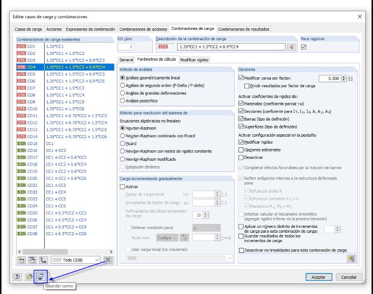 Guardar esquema de combinación