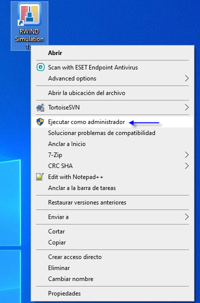 Inicio del programa