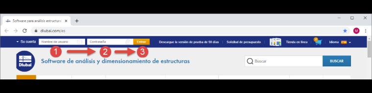 Iniciar sesión en la cuenta de Dlubal