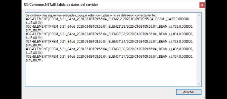 Mensaje de error