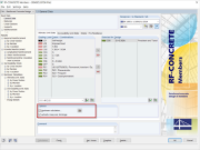 Ventana 1.1 en RF-CONCRETE Members con activación del cálculo NL incl. fluencia y retracción