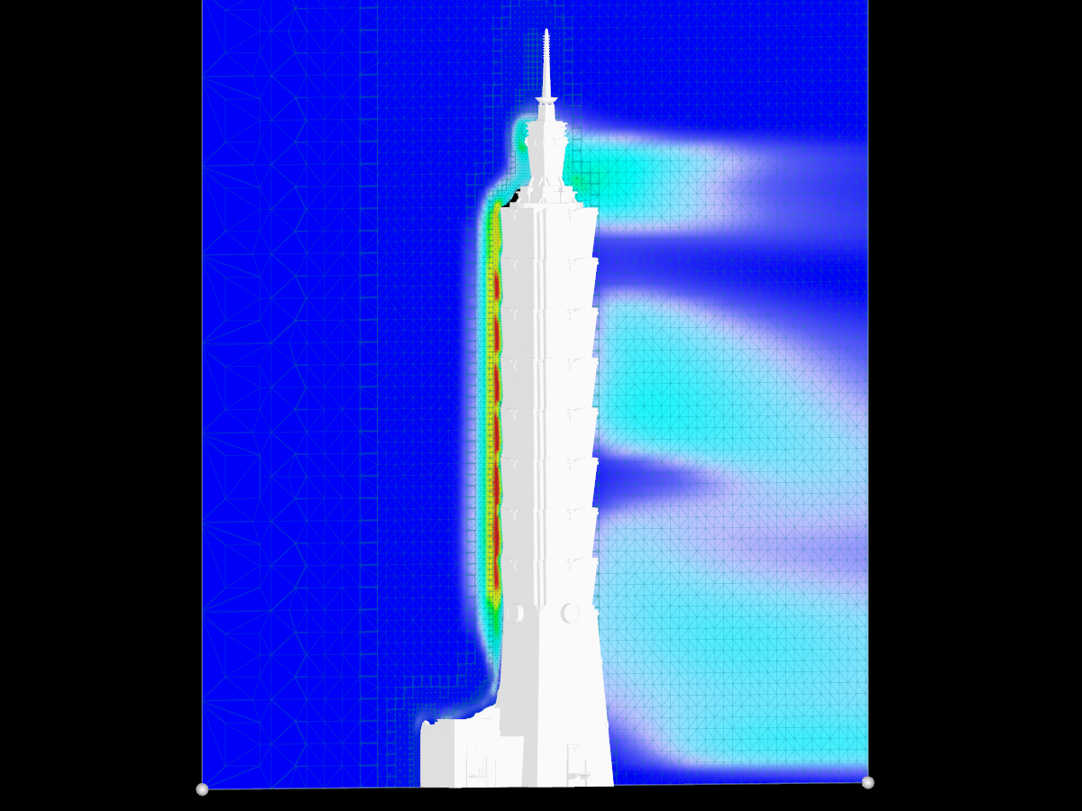 Taipei con renderizado vertical del mapa de colores
