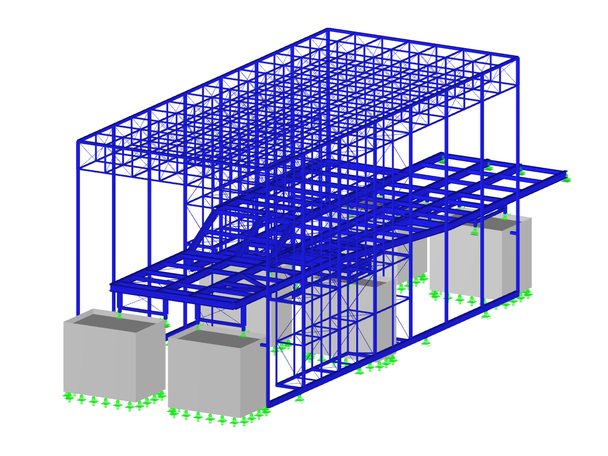 Modelo en 3D del Somnium en RFEM (© Bollinger+Grohmann)