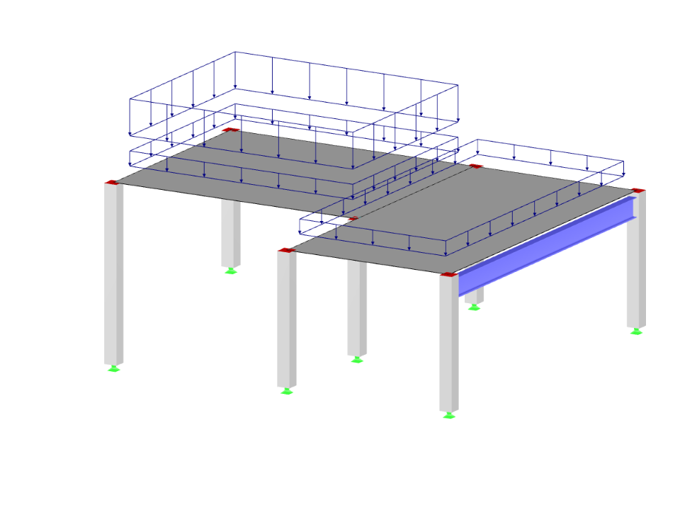 Estructura de hormigón armado con cargas de composición multicapa
