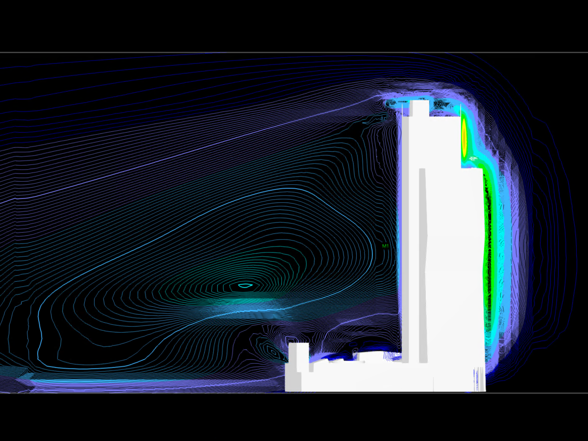 Torre AZ con renderizado de isolíneas