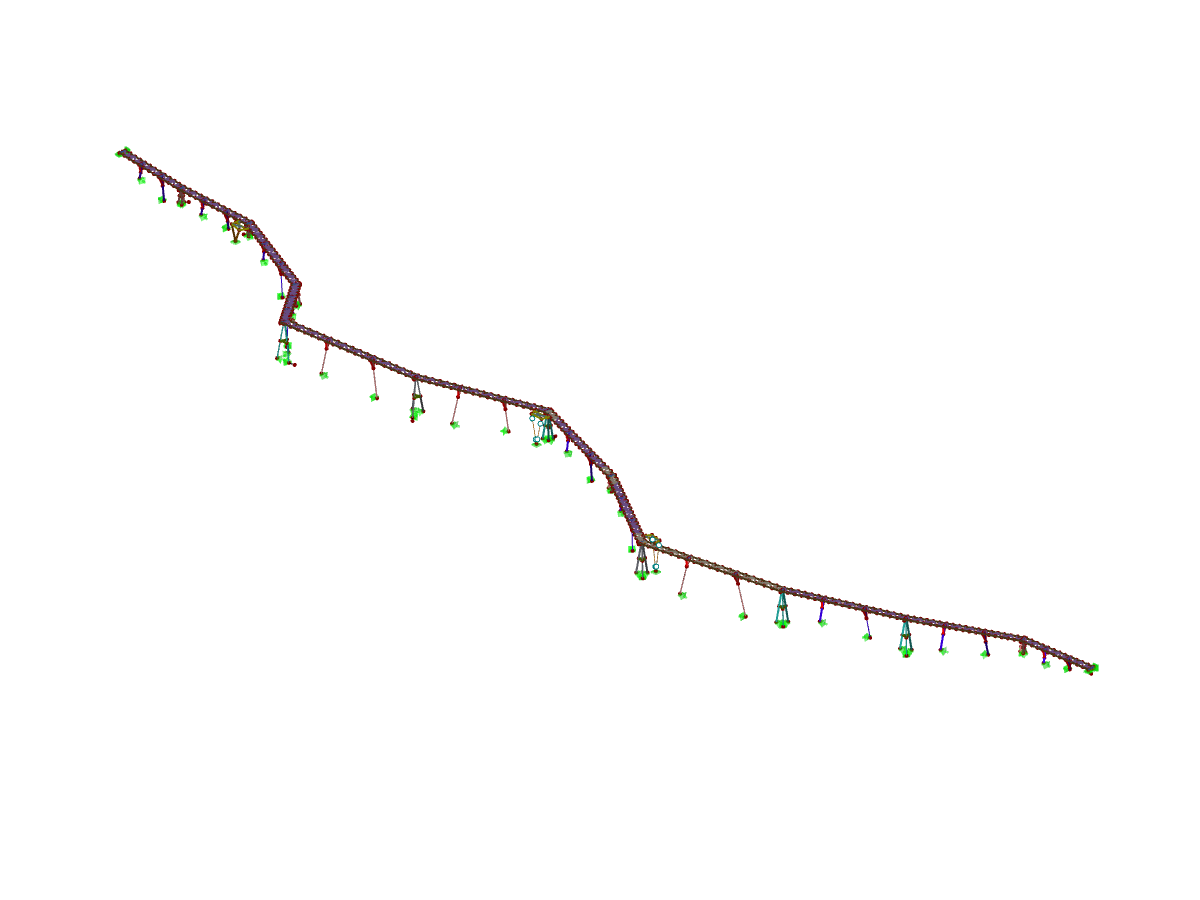 Pasarela SkyWalk de Malahat, modelo en 3D de RFEM (© Aspect Structural Engineers)