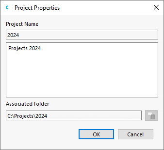Edición de las propiedades del proyecto