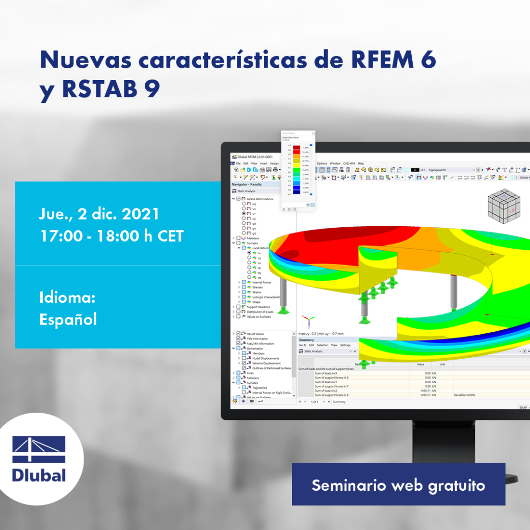 Nuevas características de RFEM 6 \n y RSTAB 9