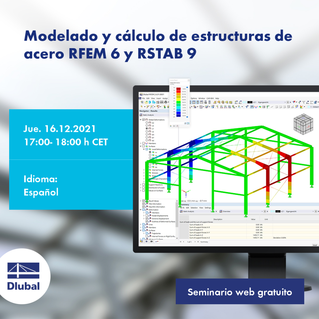Modelado y cálculo de estructuras de acero RFEM 6 y RSTAB 9