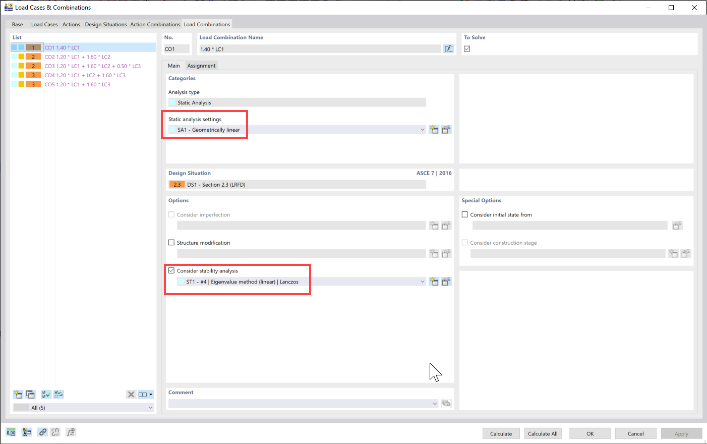 FAQ 005140 | ¿Cómo realizo un análisis de estabilidad para mostrar el factor de carga crítica en RFEM 6?