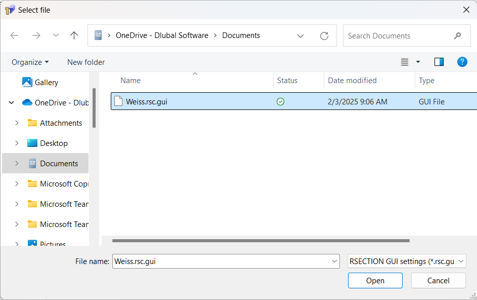 Importar archivo de configuración