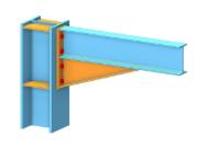 Unión de acero con cartela para la conexión de la viga al pilar