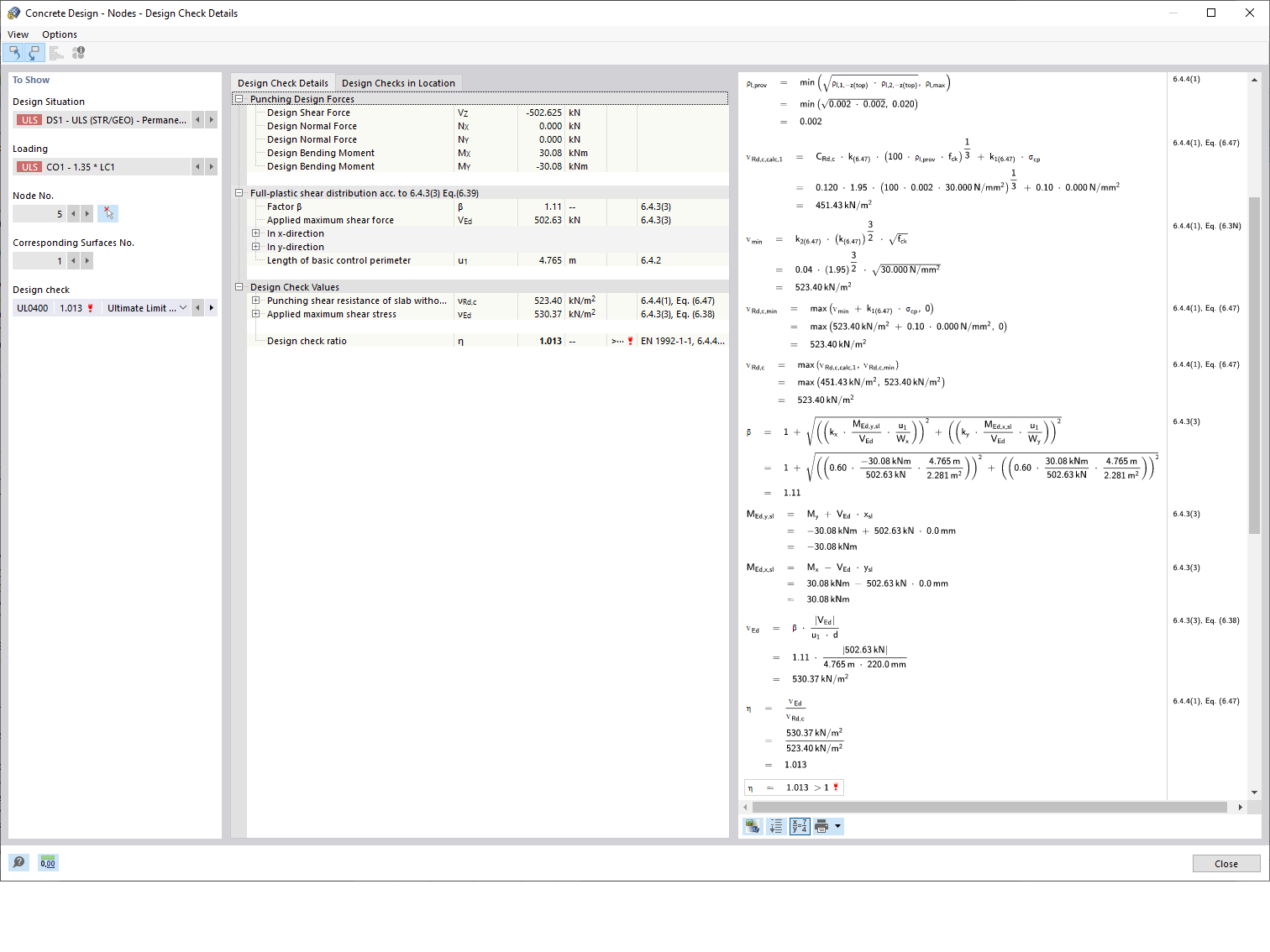 FAQ 005215 | RFEM 6 informa que no se cumple el cálculo de la resistencia a punzonamiento de una losa sin armadura de cortante. ¿El programa puede diseñar esta armadura?