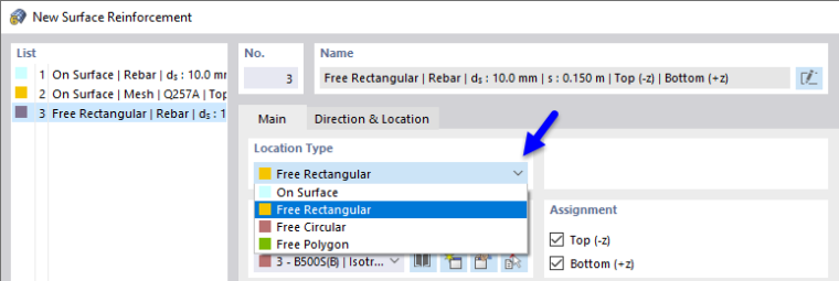 Creación de armadura libre