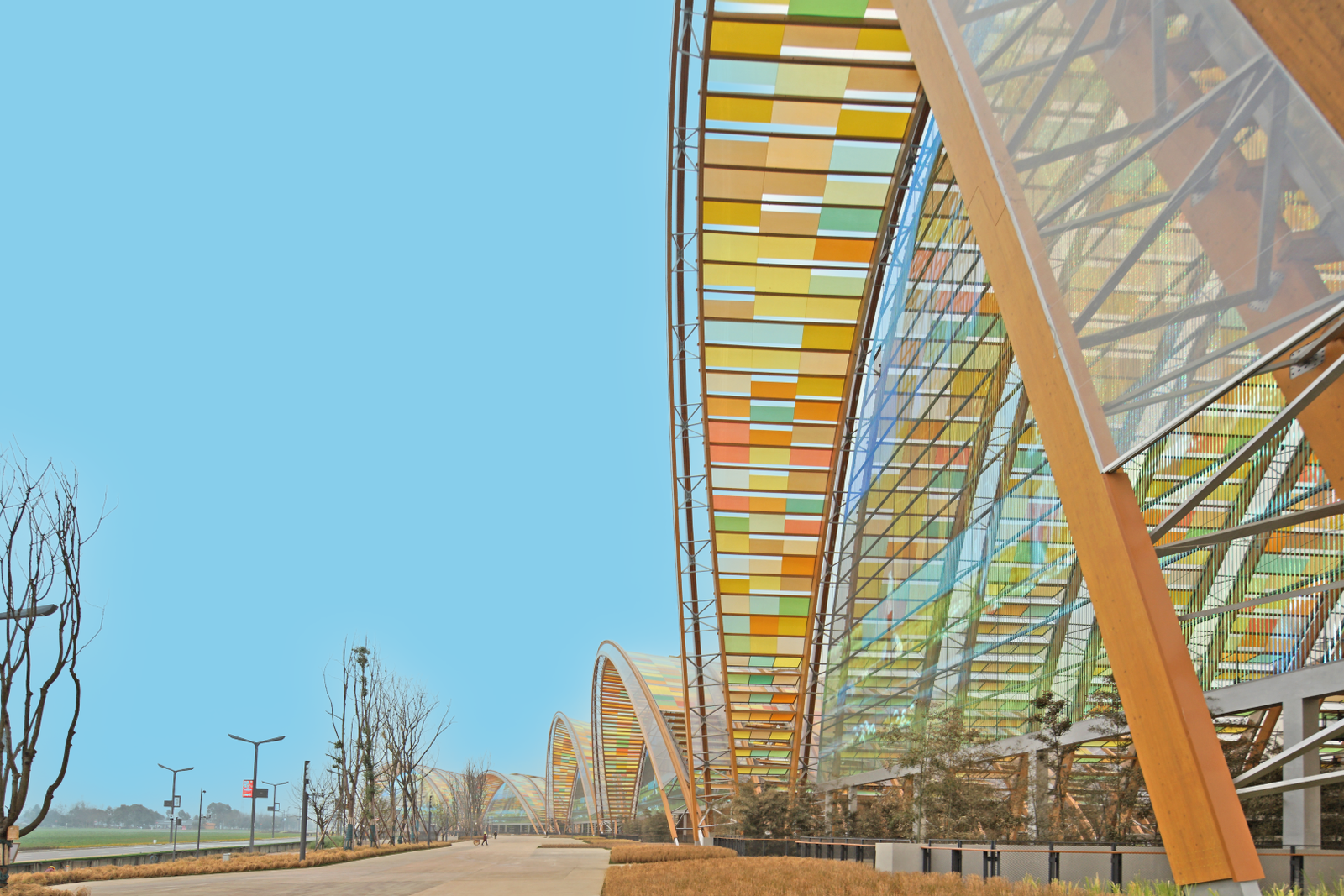 Vista del hastial terminado (© StructureCraft)