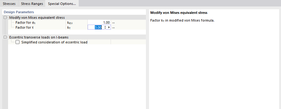 Cuadro "Configuración de barra": Definir opciones especiales
