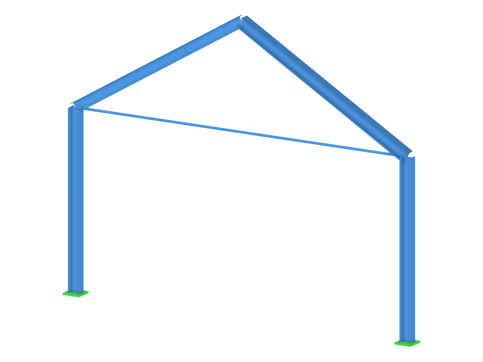 Pórtico con cerchas