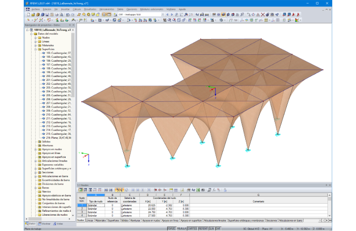 Modelo en 3D de la Estalactita de bambú (© Ergodomus Timber Engineering)