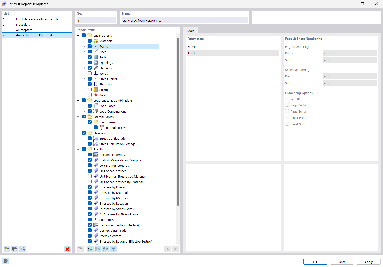 Guardar plantilla de informe