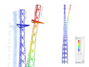 Torre de celosía | Deformación por carga de viento