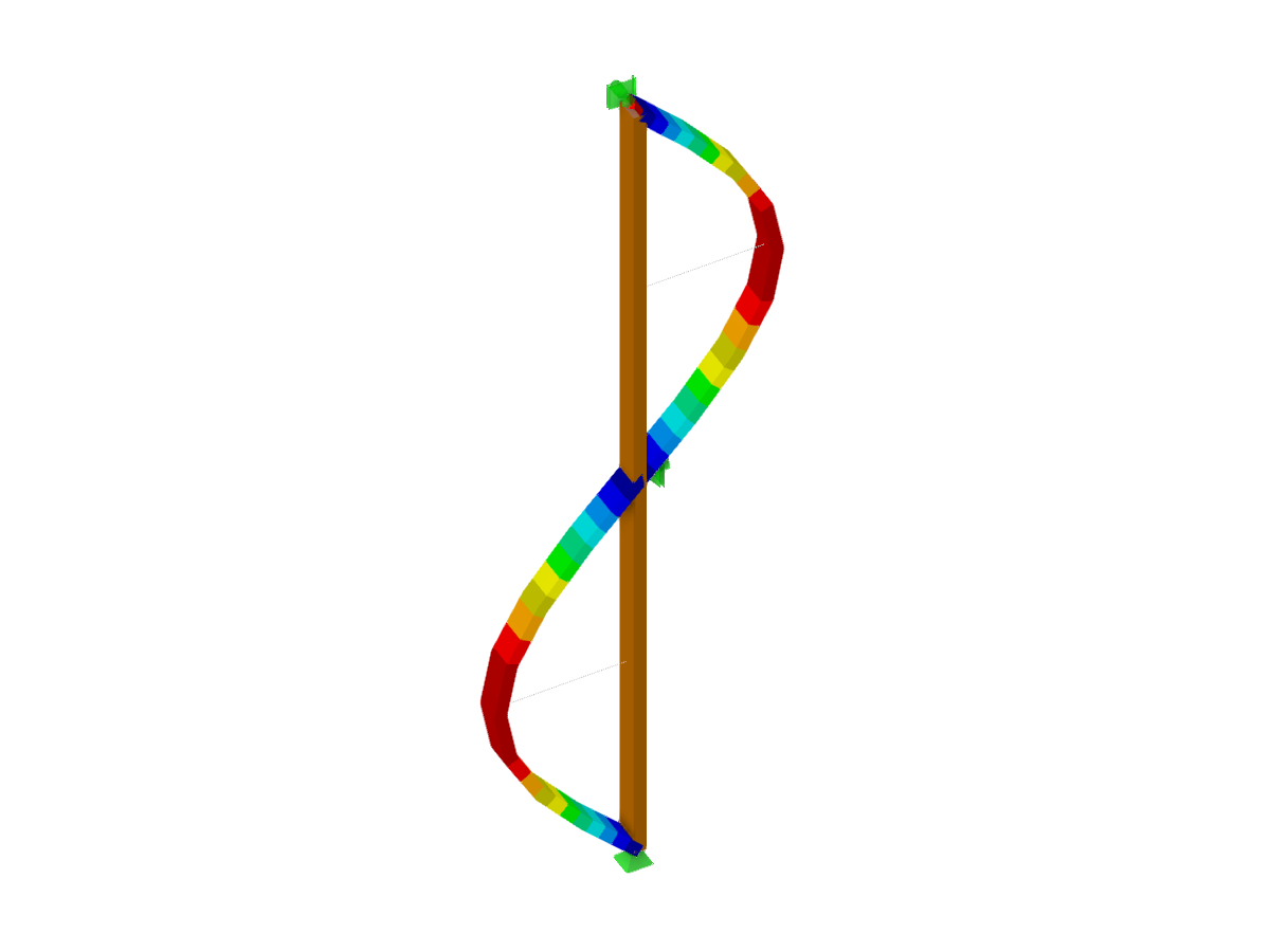 Modelo 003706 | Columna con soporte intermedio