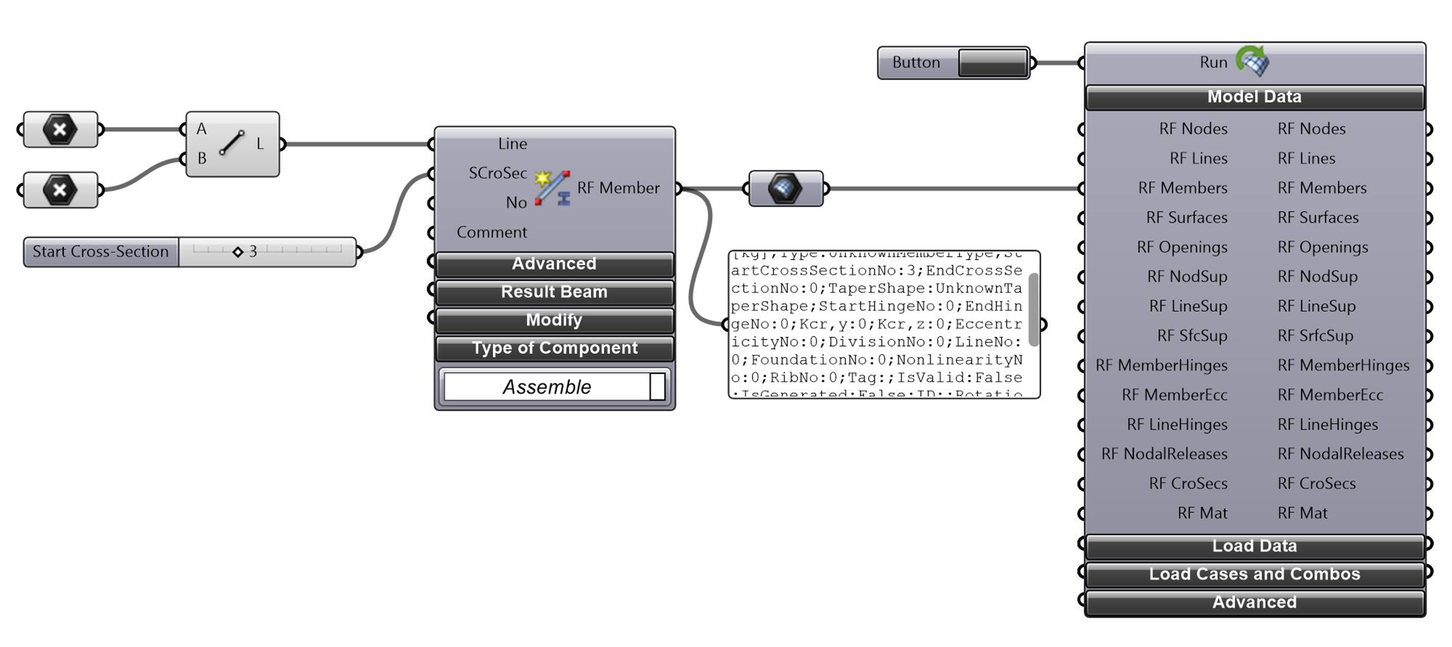 Flujo de trabajo de Grasshopper a RFEM (© Diego APELLÁNIZ)