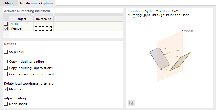 Ajuste de las opciones de numeración y configuración