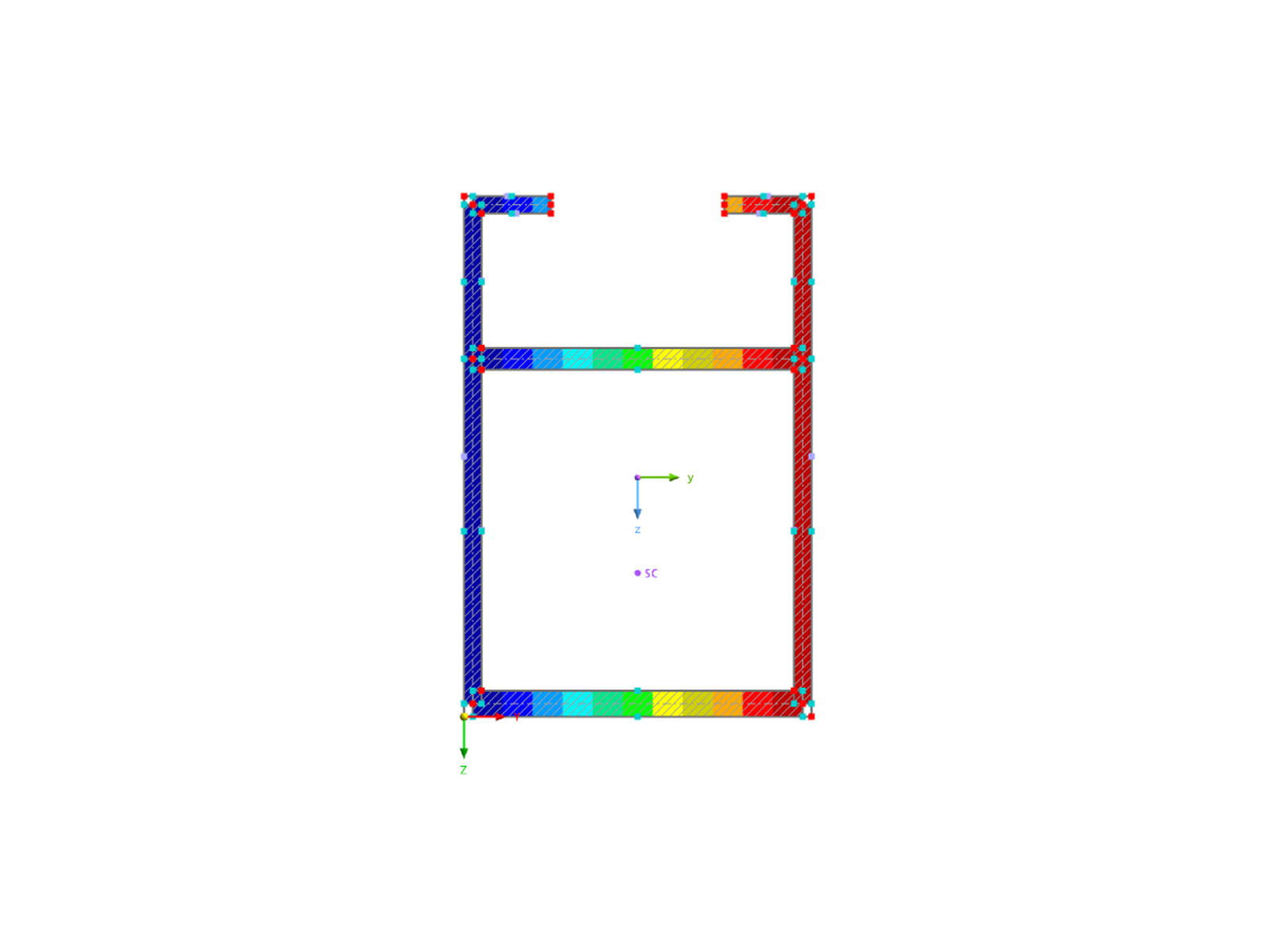 Sección de aluminio