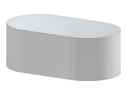 Representación estructural de un cilindro oblongo que muestra su configuración geométrica en un contexto técnico.