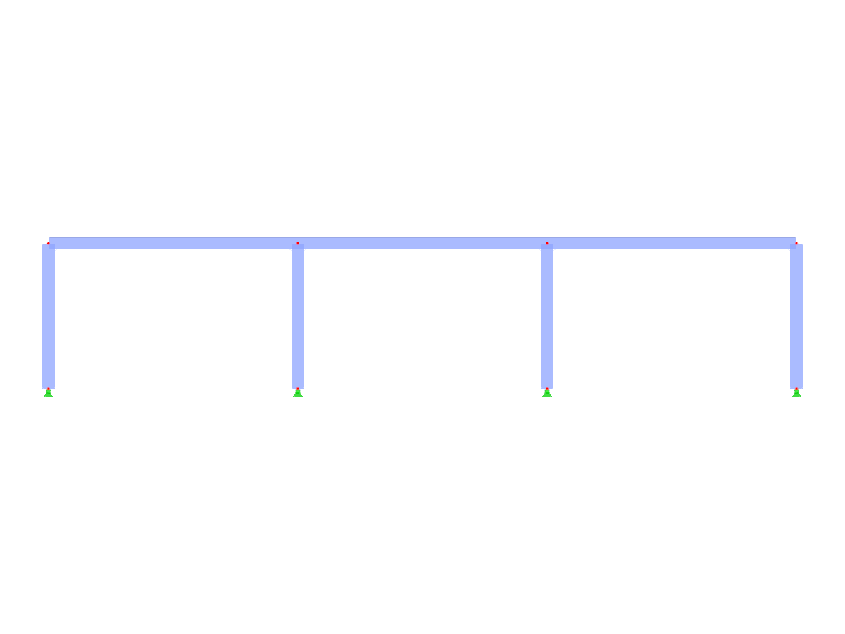 Modelo ID 2954 | FMB001 | Pórtico | De una sola planta | De varios vanos | Viga horizontal
