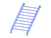 Modelo ID 3071 | STS001-a | Escaleras | Un solo vuelo | Recta sin descansillo