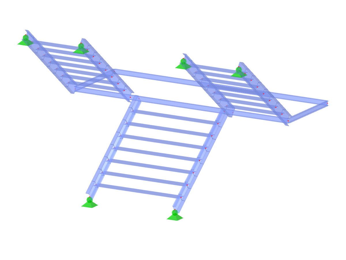 Modelo ID 3086 | STS008 | Escaleras | Tres tramos | Medio giro (en U, en zigzag)