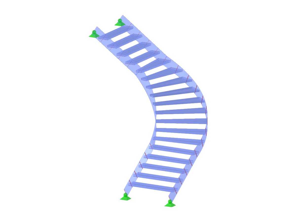 Modelo ID 3108 | STS030-b | Escaleras | De esquina circular | Arriba-izquierda