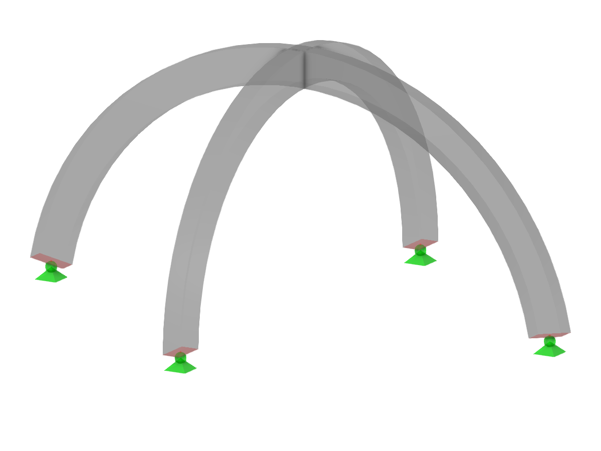 Modelo ID 3208 | ARS001c | Viga arqueada | Intersección | Circular