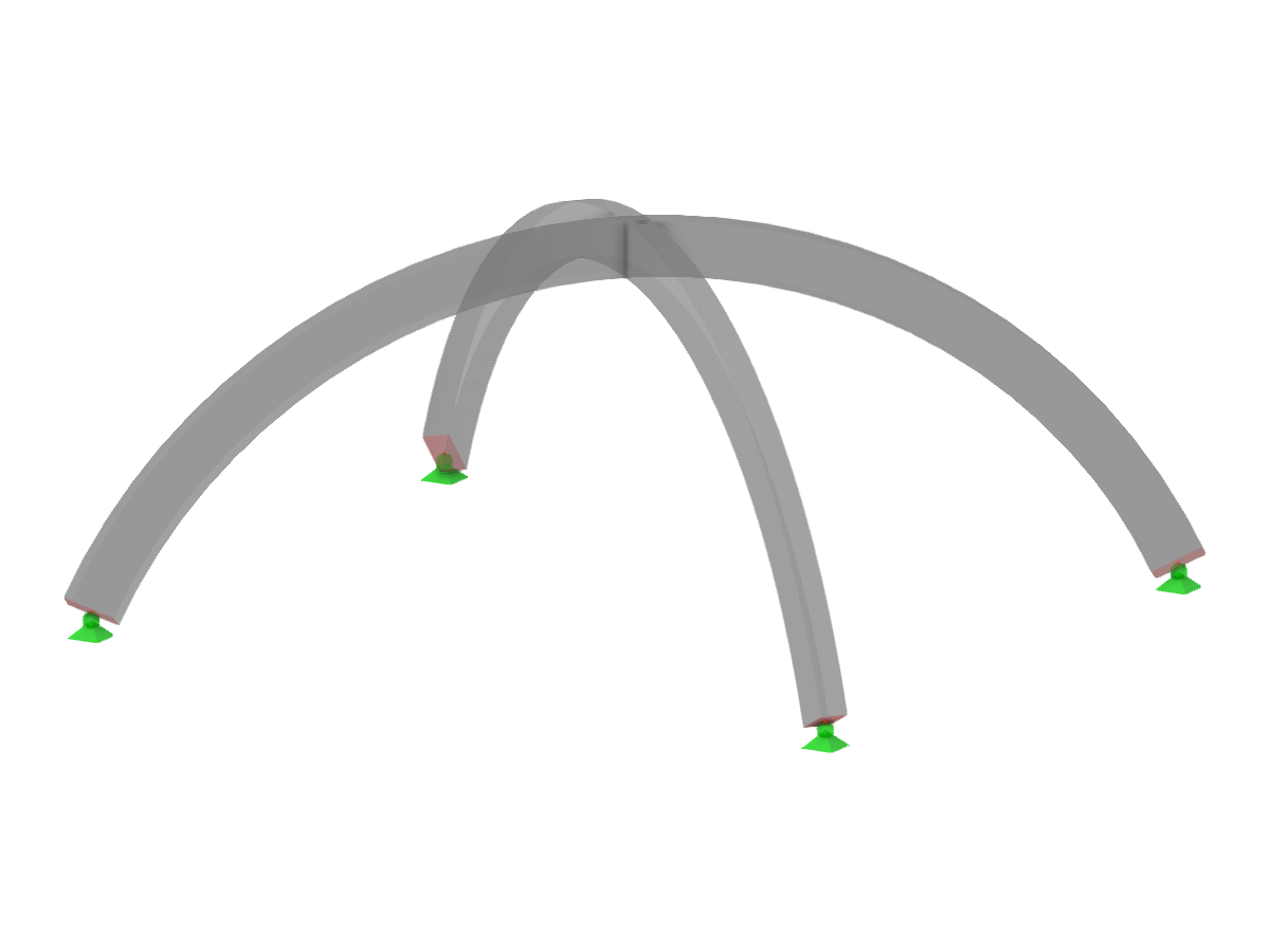 Modelo ID 3211 | ARS002c | Viga arqueada | Intersección | Circular