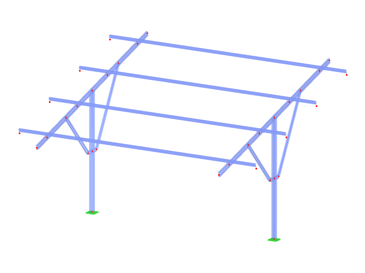 Modelo ID 3555 | PVS001 | Sistemas de soporte para paneles solares | Soporte de fijación de un solo poste