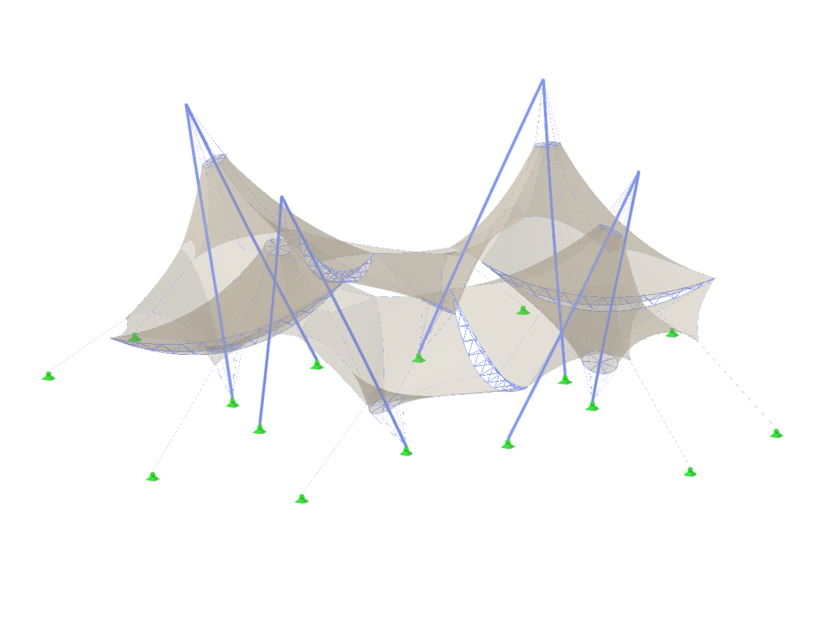 Modelo 003840 | TMS062 | Estructura de membrana con pilares triangulares