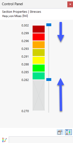 Ajuste de gamas de colores en el panel