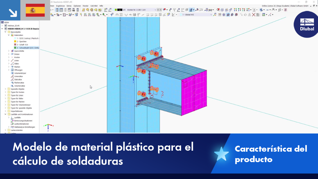 Modelo de simulación para el cálculo de soldaduras con propiedades plásticas del material