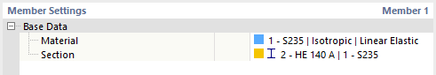 Configuración de barra para datos básicos
